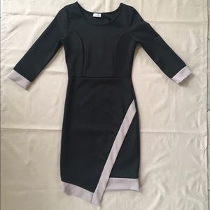 Black and nude tight fitted dress